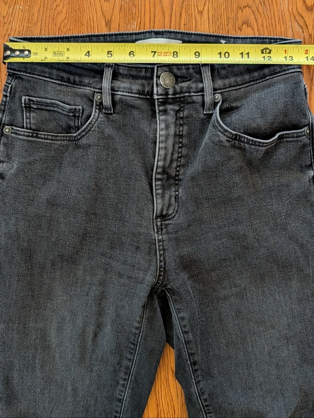 LOFT Dark Gray Denim Curvy High Rise Skinny Jeans